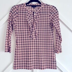 The Limited pink & black 3/4 sleeve blouse size XS